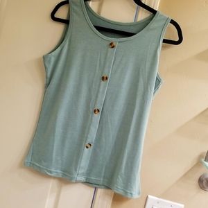*NWOT* Green Knit Tank * Medium